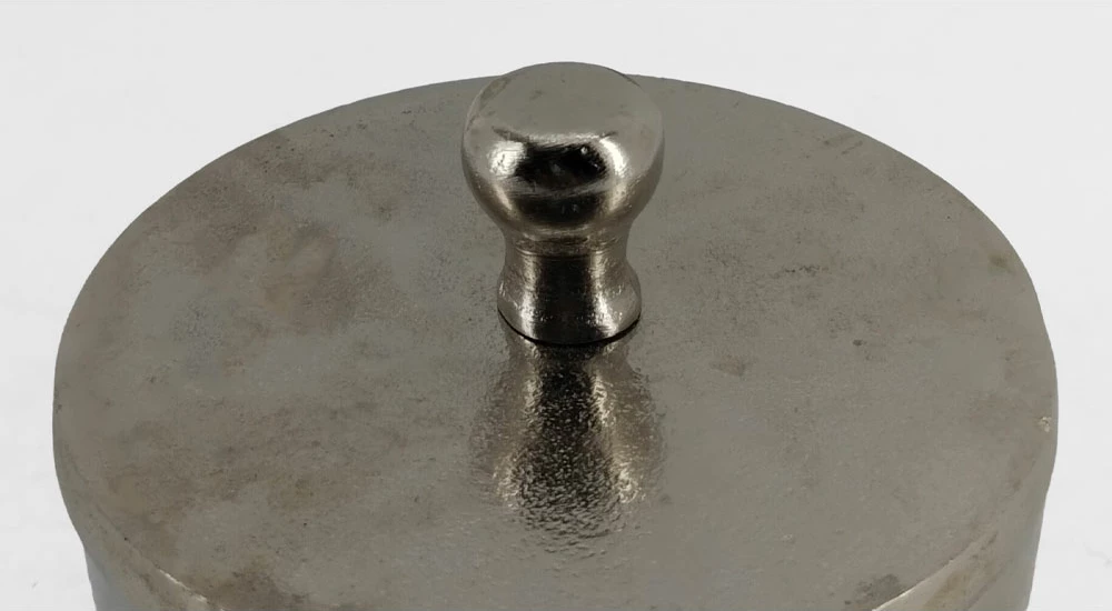 Kuti alumini për ruajtje, argjend, 14x14x10cm