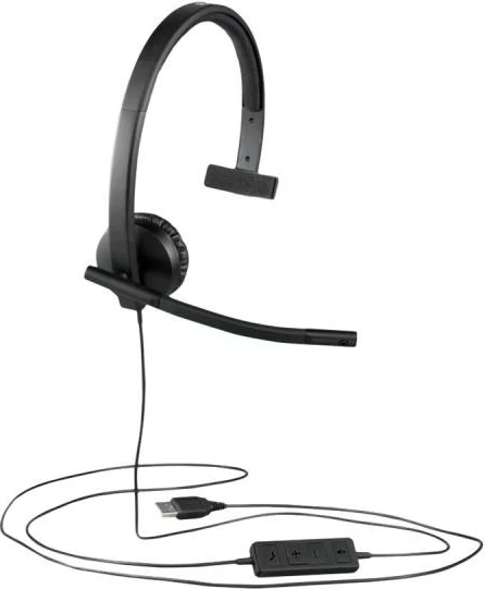 Kufje Logitech H570e Teams Mono USB-C (981-001427), të zeza
