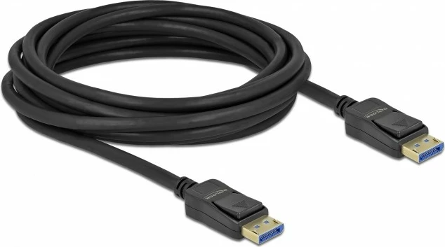 Kabllo DisplayPort DeLOCK 10K 60 Hz 54 Gbps 2 m, e zezë