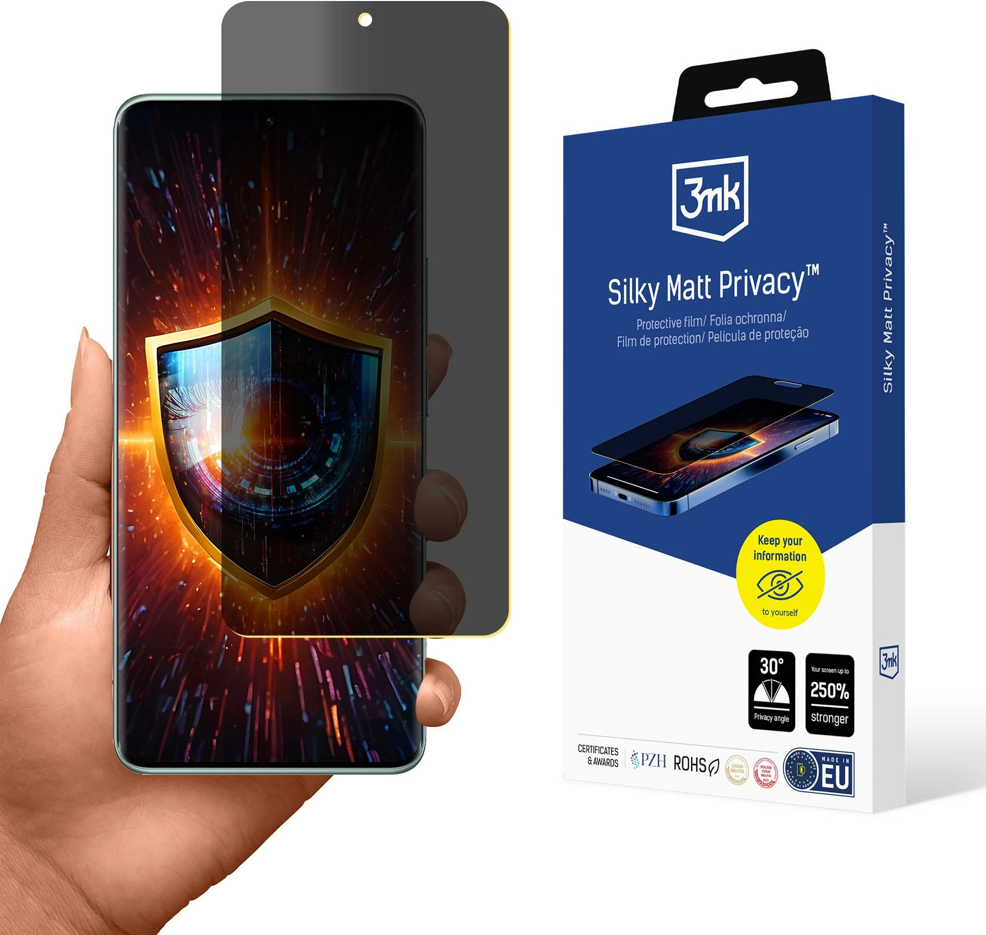 Film privatësie mat për ekran, 3mk Silky Matt Privacy, për Xiaomi Redmi Note 14 Pro+