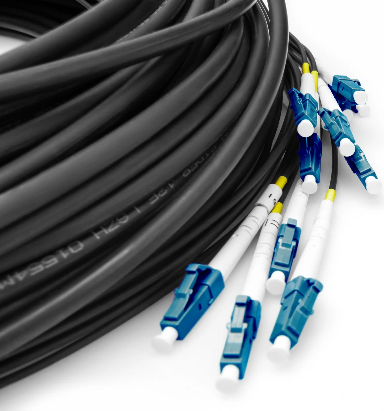 Kabllo optike breakout Digitus OS2, 12 fibra, LC/UPC-LC/UPC, 100m, e zezë