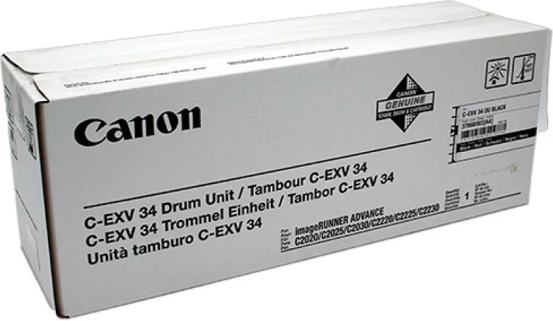 Njësi drum, Canon, C-EXV 34, kapacitet 43.000–150.000 faqe, e zezë, 1 copë