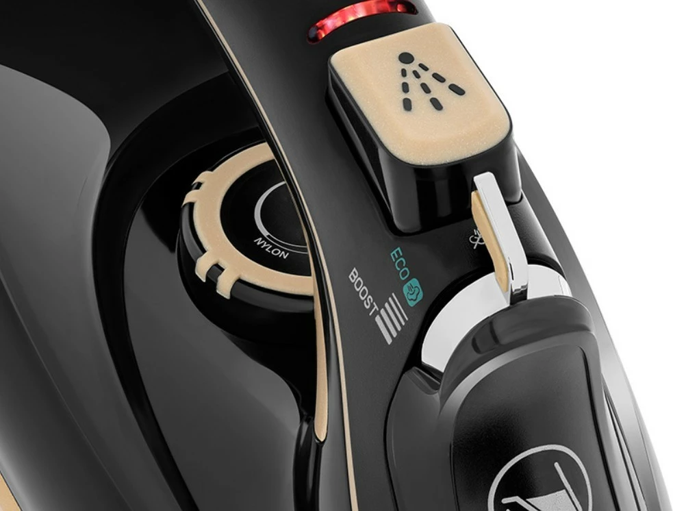 Hekur me avull, Lafe, VaporMax LAFZEL47583, 3000 W, shollë qeramike, depo uji 320 ml, kabllo 1.8 m, bezhë/zi