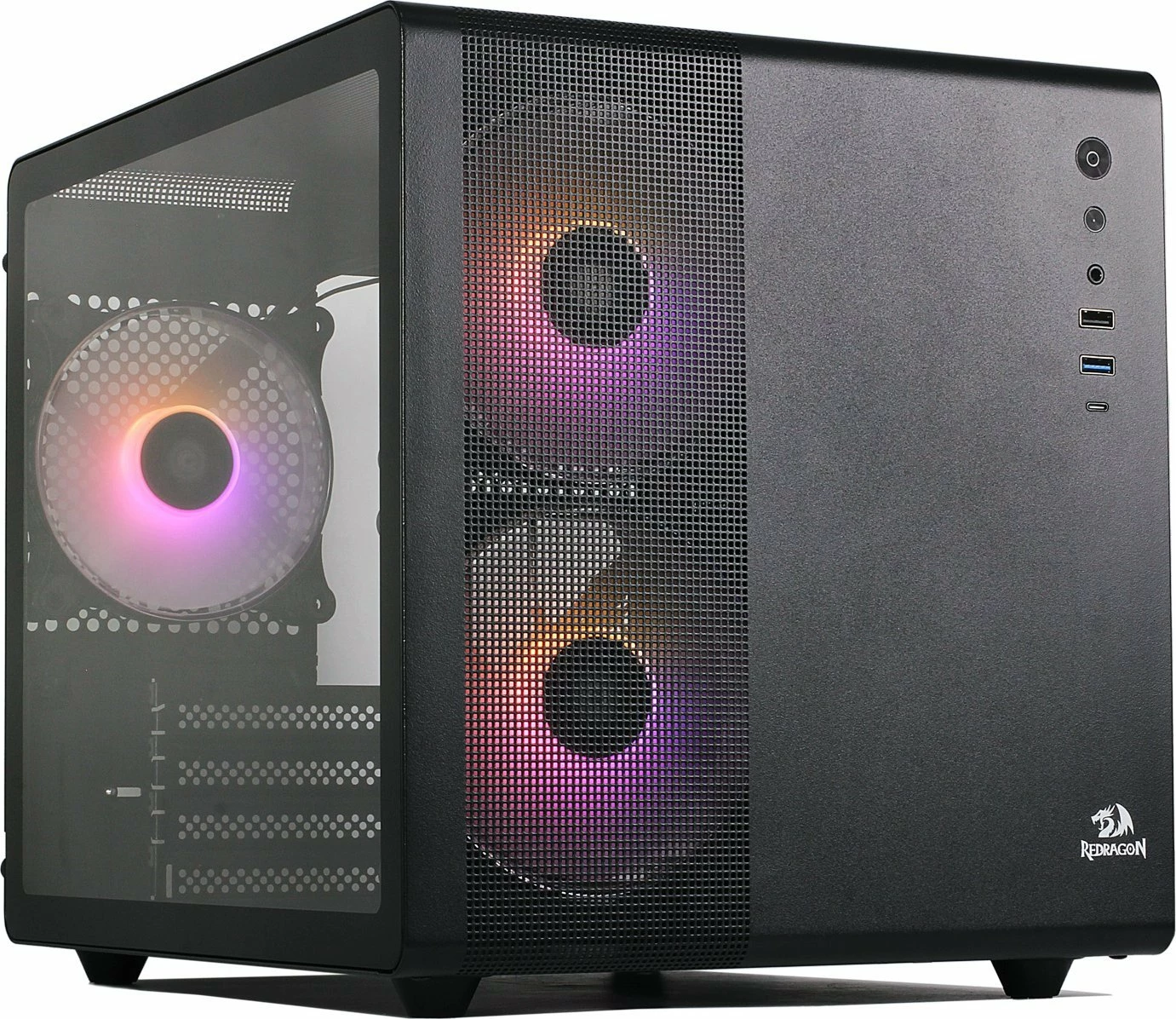 Kasë Redragon Pagos 1 GC-570 ARGB Mini Tower, pa PSU, e zezë