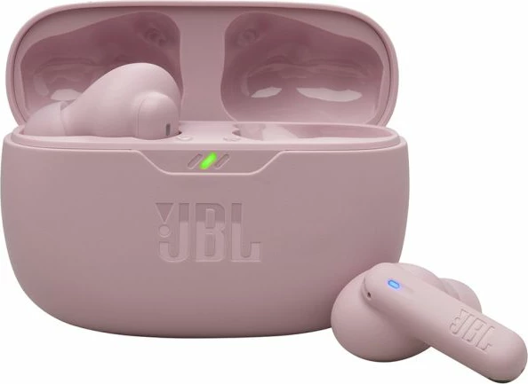 Kufje JBL Wave Beam 2, True Wireless, Bluetooth 5.3, ANC, 4 mikrofona, IP54, deri 40h, me kuti karikimi, rozë