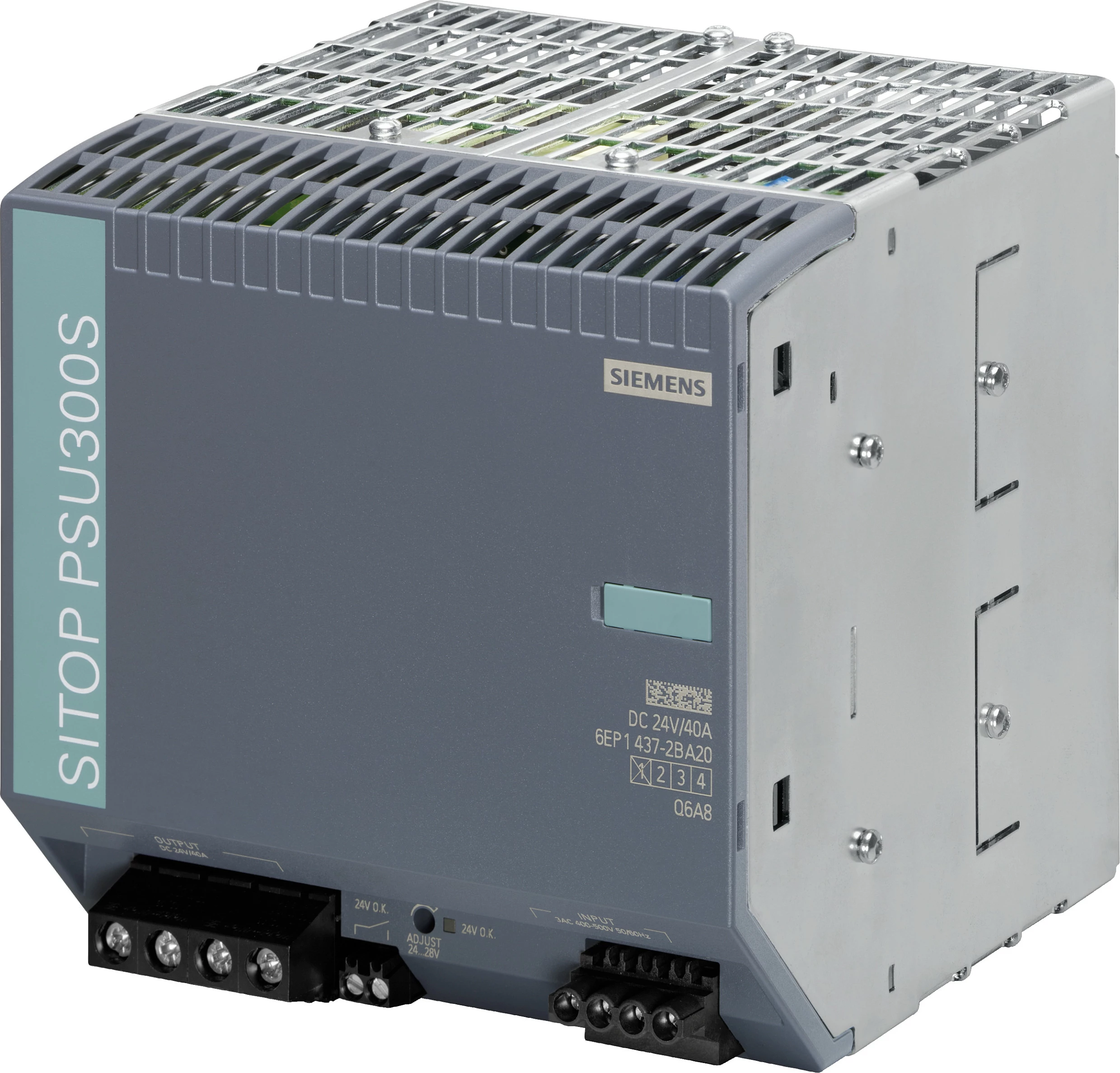 Furnizues rryme industrial Siemens SITOP PSU300S 6EP14372BA20, 24V DC 40A, 3~400-500VAC, multikolor