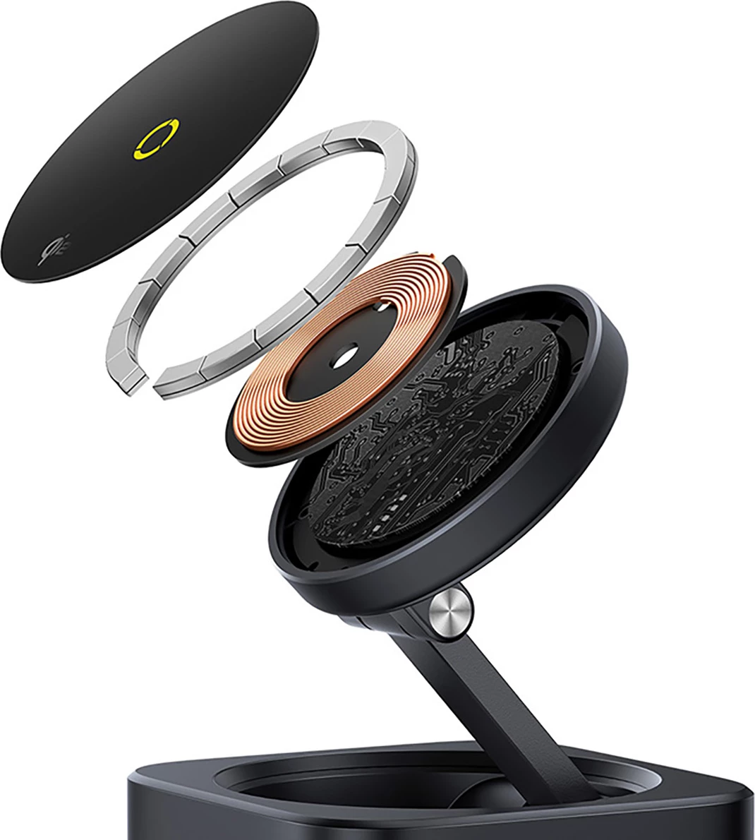 Kasë Baseus MagPro Series II 7-in-1 me karikues wireless MagSafe 15W, HDMI, USB-A, USB-C, SD/TF, e zezë