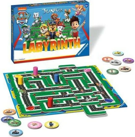 Lojë tavoline Ravensburger Paw Patrol Junior Labyrinth, për fëmijë, 2-4 lojtarë, shumëngjyrëshe