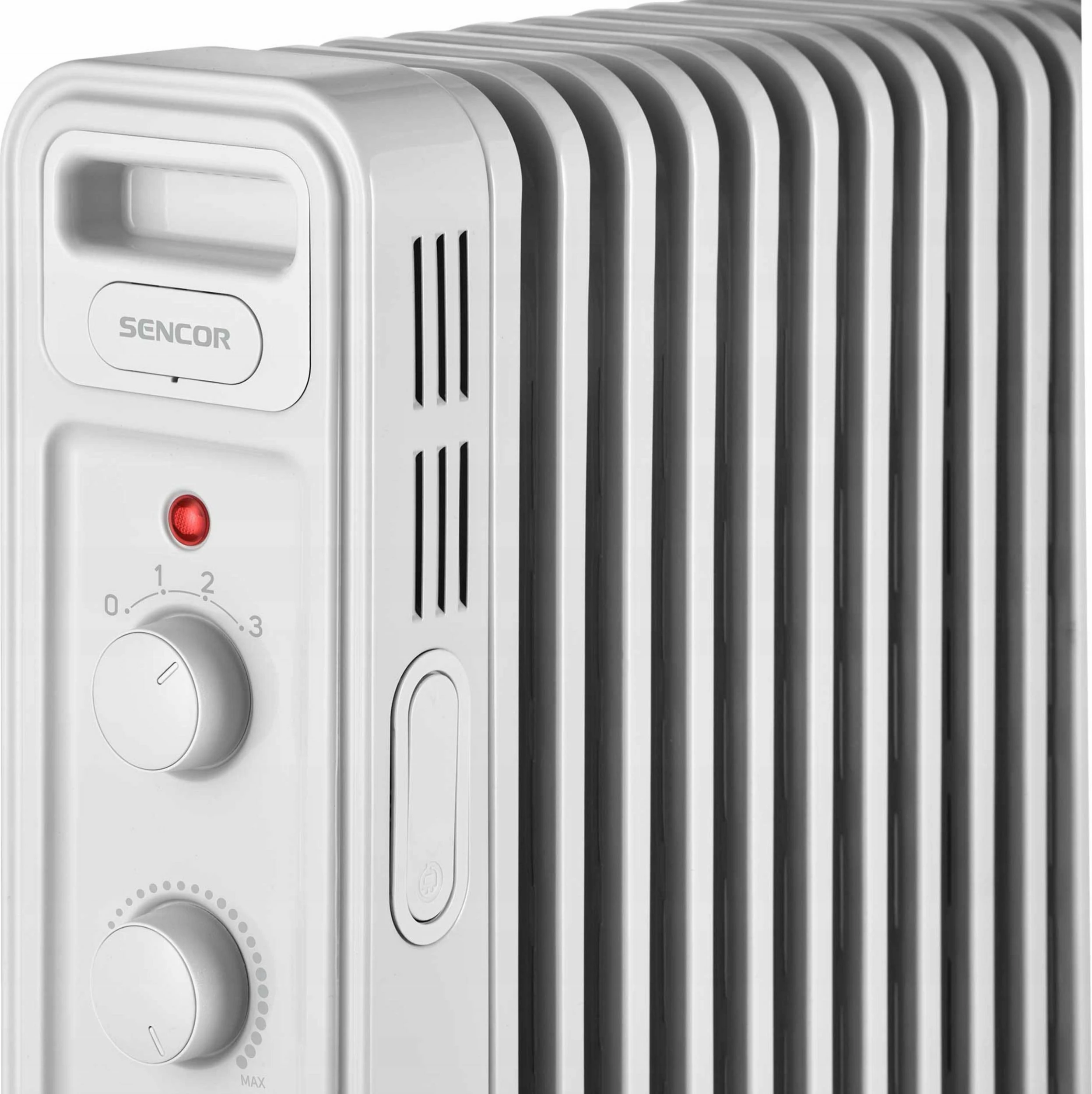 Ngrohës me vaj Sencor SOH 3413WH 2500W 13 brinjë me termostat, i bardhë