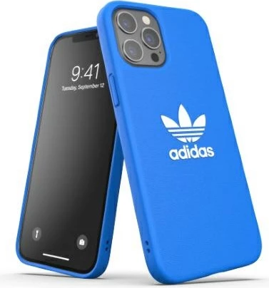Mbështjellës Adidas OR Molded Case BASIC për iPhone 12 Pro Max, Kaltër/Bardhë