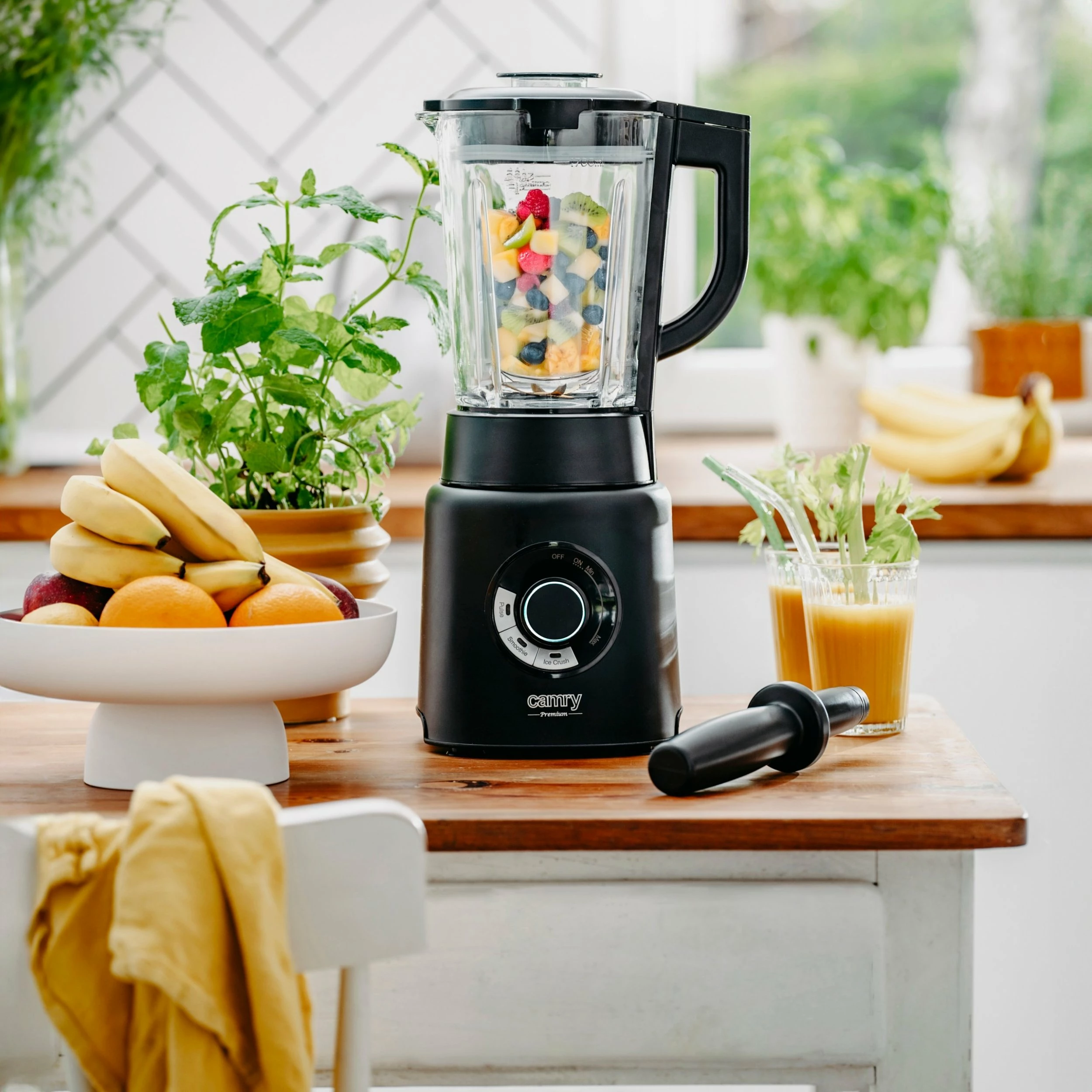 Blender Camry CR 4089 1.7L 2000W me gotë qelqi, i zi