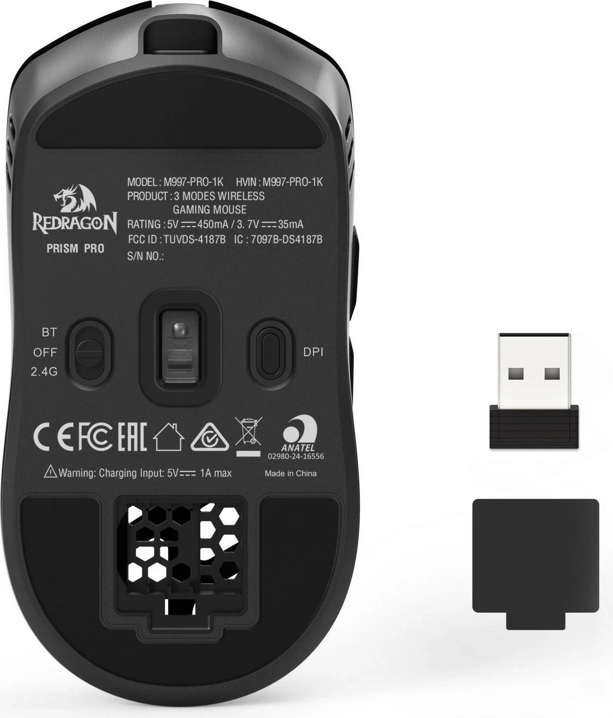 Maus gaming Redragon M997 Prism Pro, wireless/USB-C, 26000 DPI, i zi
