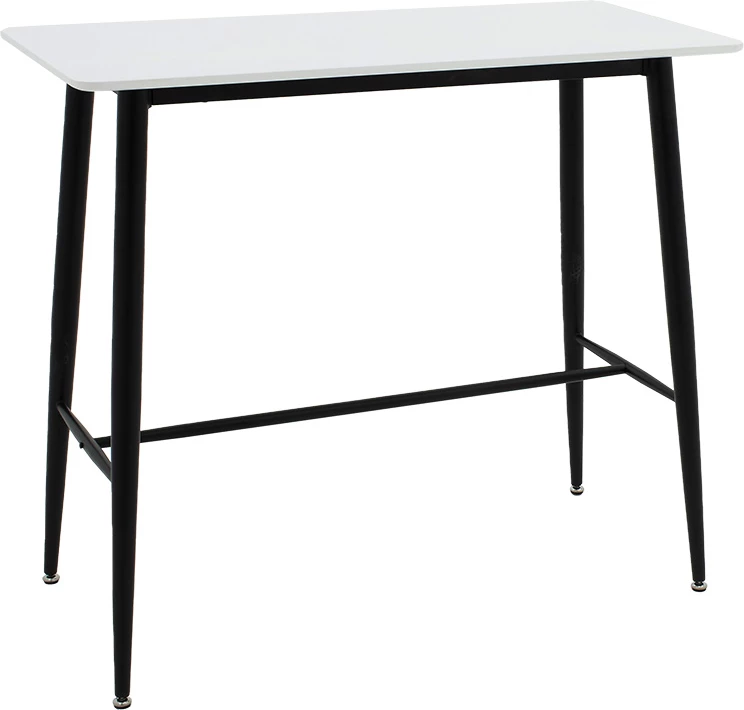 Tavolinë për bar Harriet, MDF e bardhë-e zezë, 120x60x105cm