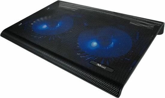 Ftohës për laptop Trust Azul 20104, deri 17.3", 2x120mm, USB, me drita LED, i zi