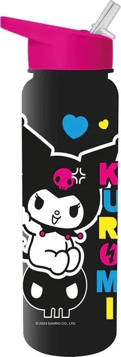 Shishe pije plastike Pyramid Kuromi "Punk Vibes" 500 ml, e zezë/rozë
