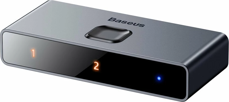 Switch HDMI Baseus CAHUB-BC0G, 2x HDMI, 4K/30Hz, Gri