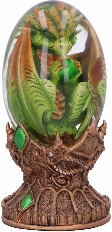 Figurinë koleksionuese NEMESIS NOW Elemental Dragonlings Earth 12 cm, e gjelbër/bronz, në kuti dhurate