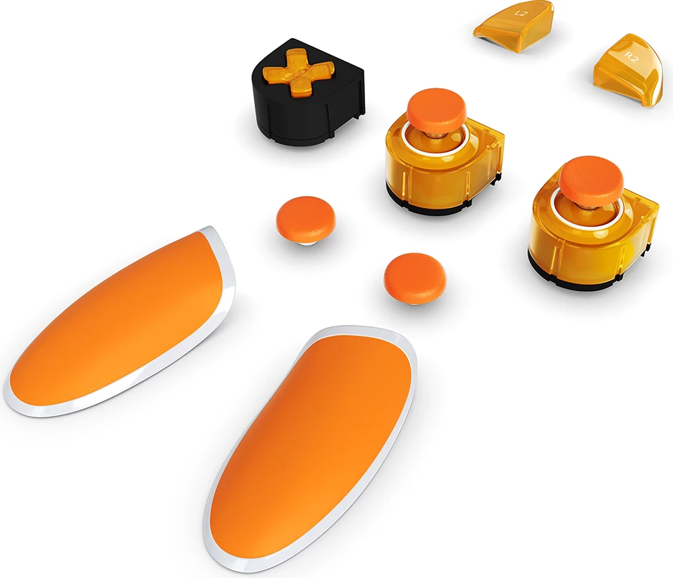 Set modulash për kontrollor Thrustmaster ESWAP X LED Orange Crystal Pack, 7 module + 2 kapakë mini-stick, Version WW, portokalli