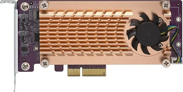Kartë zgjerimi QNAP QM2-2S-220A, PCIe 2.0, M.2 22110/2280, ngjyrë ari