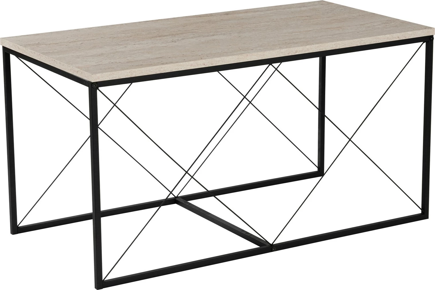 Set tavolinash kafeje Hanah Home, Defne, e zezë, travertin