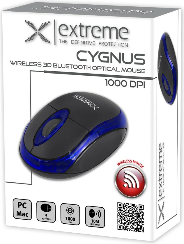 Maus Bluetooth Esperanza Cyngus XM106B, optik, i zi/blu