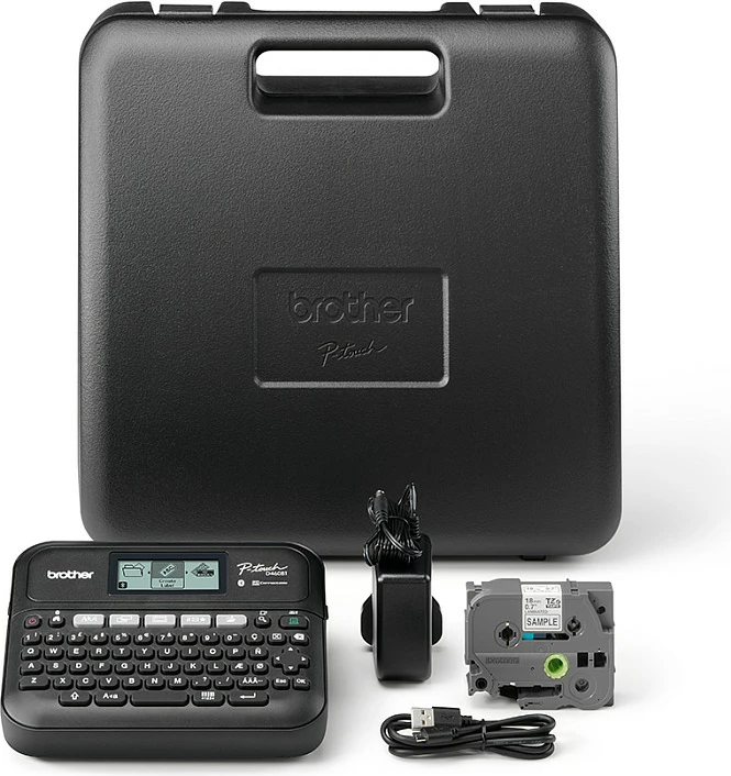 Printer etiketash Brother P-touch PT-D460BTVP, Bluetooth 5.0/USB, shirit TZe deri 18mm, QWERTY