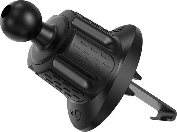 Mbajtës celulari për veturë, CRONG, CRGCH8BLK, kapje në grilë ajri 55-101 mm, rrotullim 360°, i zi