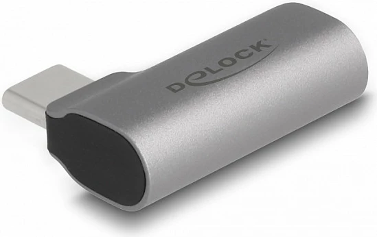 Adapter audio DeLOCK USB-C në 3.5 mm 4-pin, 2.0 kanale, 32-bit, gri