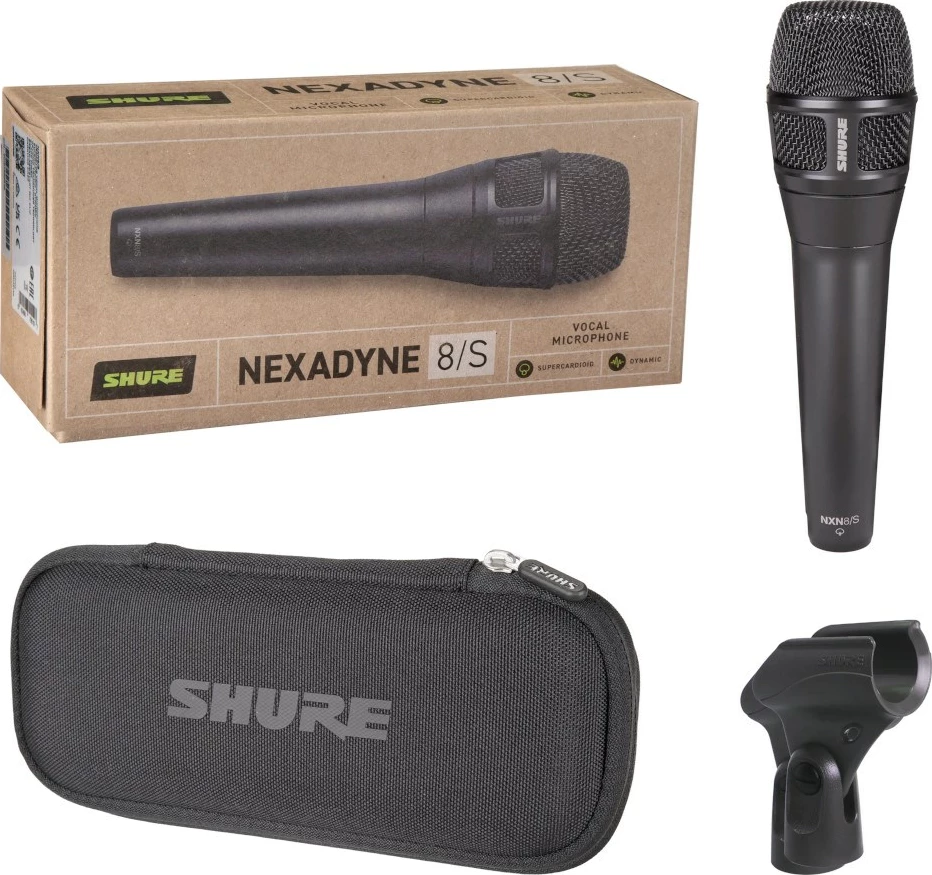 Mikrofon dinamik Shure Nexadyne™ 8/S, supercardioid, me XLR, i zi