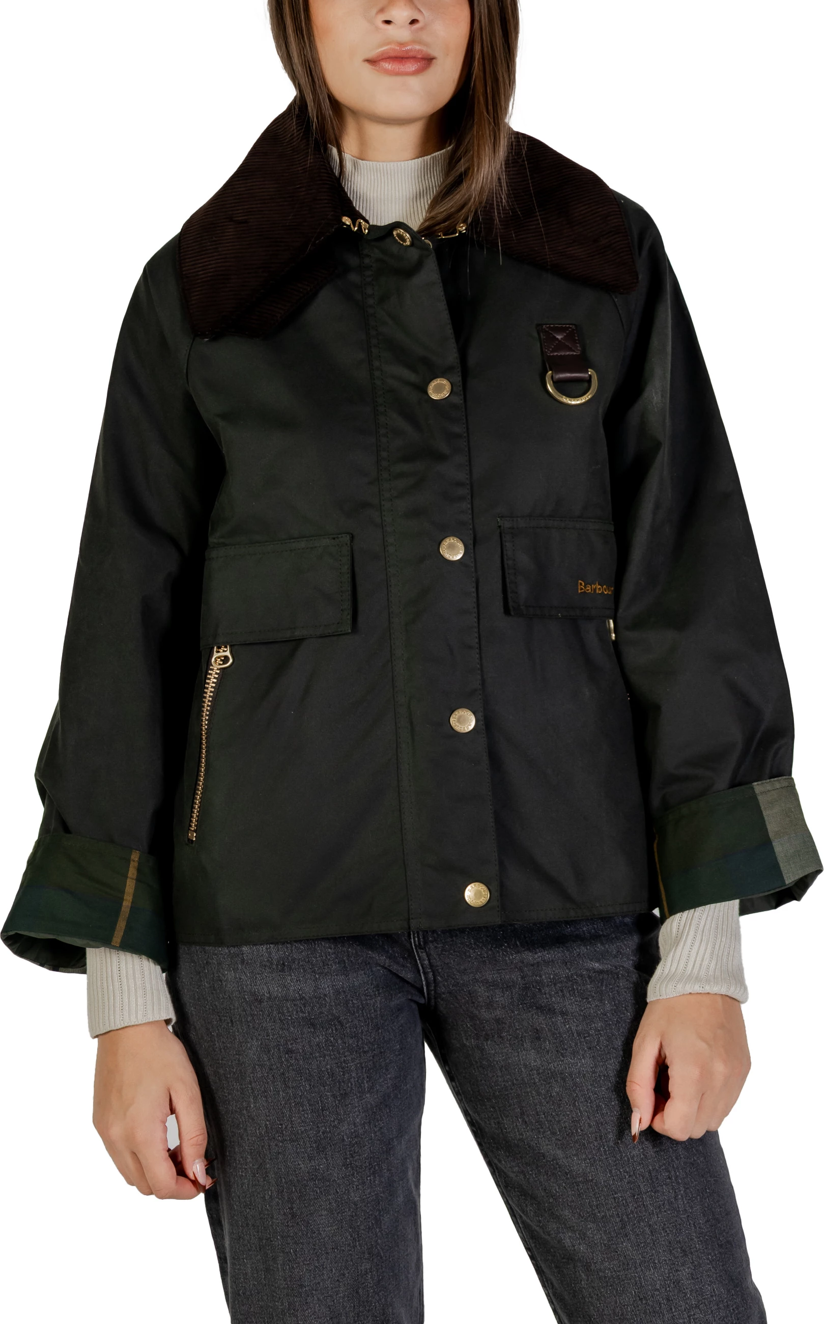 Jakne për femra Barbour Catton Wax LWX1333, e gjelbër