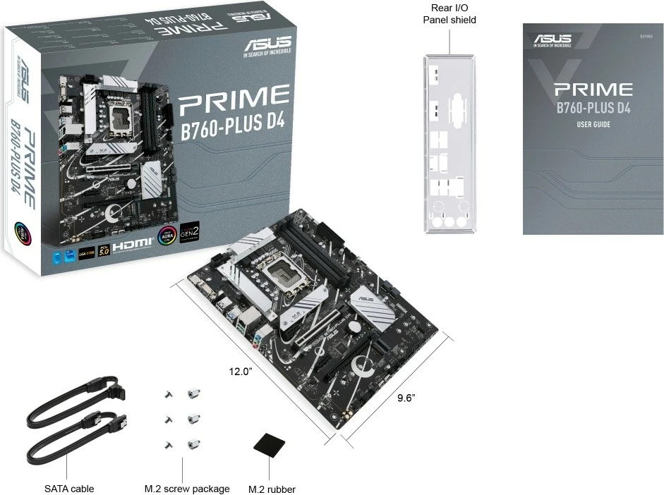 Pllakë amë Asus PRIME B760-PLUS D4, ATX, LGA1700, DDR4, e zezë
