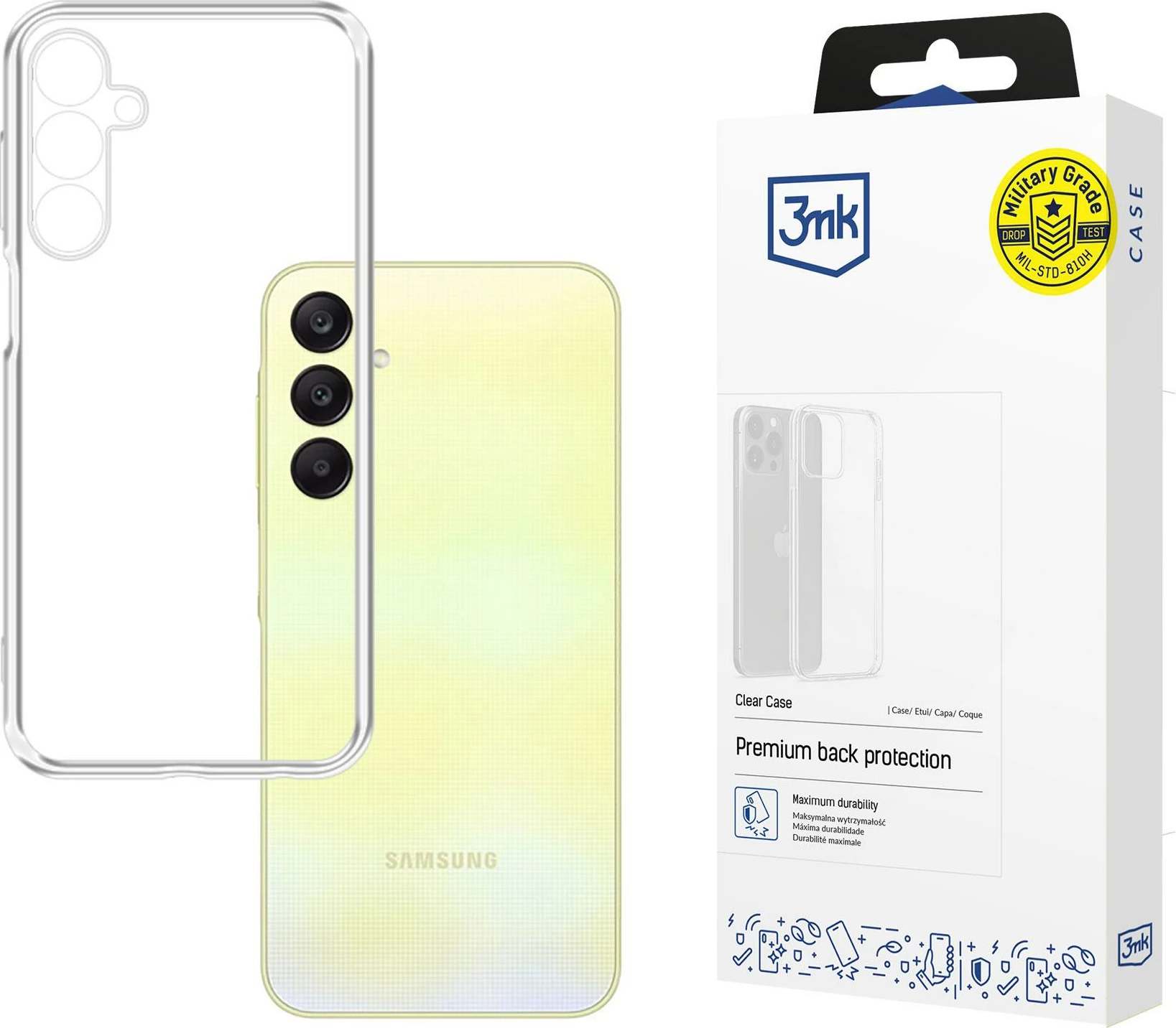 Mbështjellës 3mk Clear Case për Samsung Galaxy A25 5G, transparent