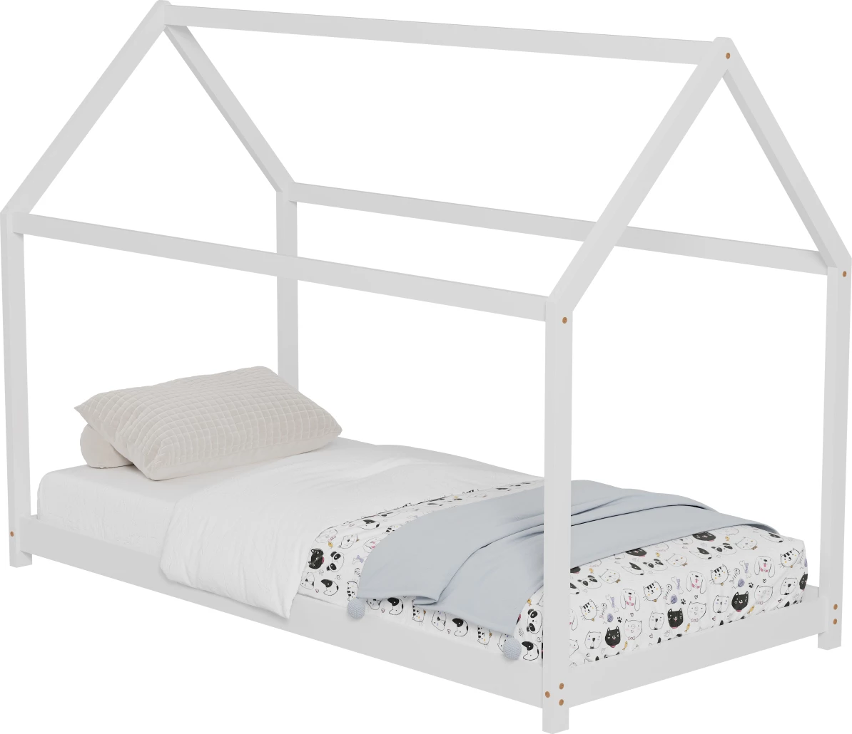 Krevat për fëmijë PEPE FH678.03 t.MONTESSORI DRU PISHË E BARDHË 140x70cm