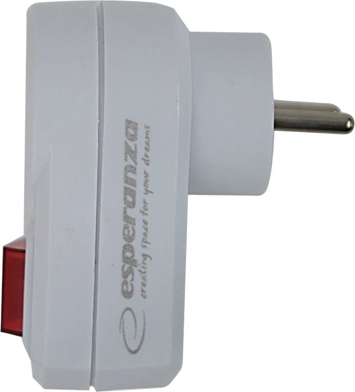 Shpërndarës elektrik Esperanza ELK301W me çelës, 1 prizë, E, Bardhë