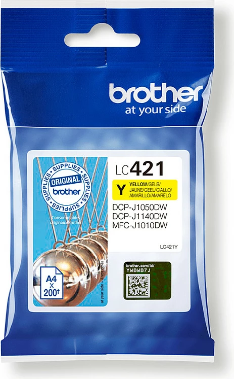 Kartrix boje Brother LC-421Y, 200 faqe, Yellow