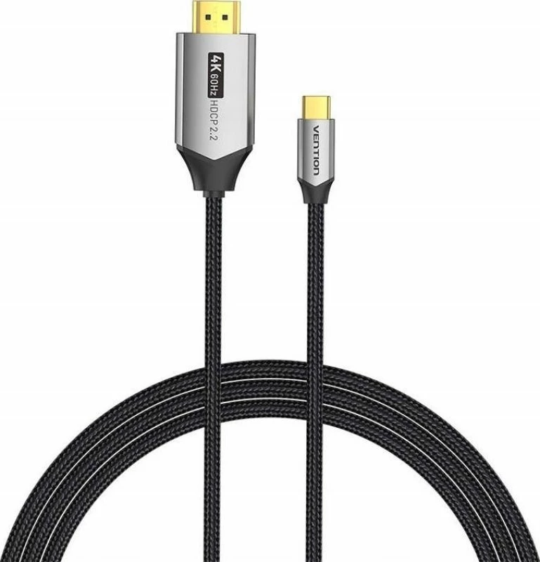 Kabllo USB-C në HDMI Vention 4K@60Hz 2m, gri