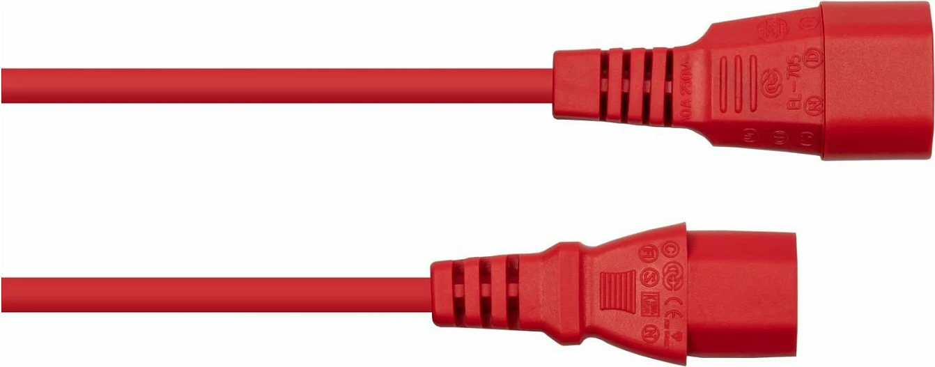 Kabllo zgjatëse IEC Kabelmeister C14 në C13, 3m, e kuqe