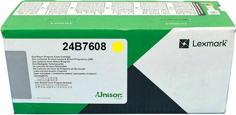 Toner Lexmark 24B7608, 12000 faqe, për XC9525/XC9535, i verdhë