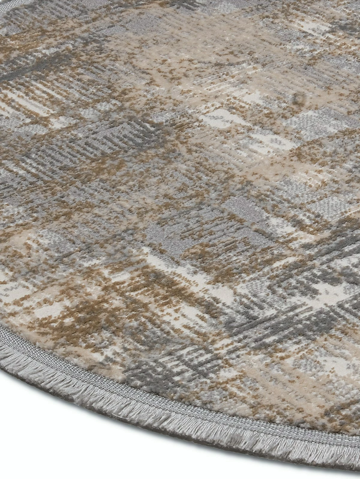 Qilim rrumbullakët 100 cm, Conceptum Hypnose, Notta 1107, ngjyrë gri-bezhë
