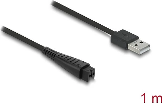 Kablë karikimi USB DeLOCK 4.8V për makinë rroje Panasonic ES-LV97/ES-LA63/RE7-51/RE7-59, 1.5m, e zezë