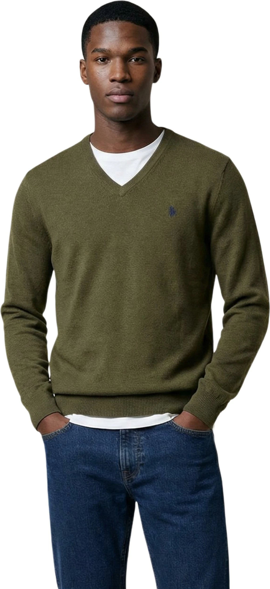 Xhemper për meshkuj U.S. Polo Assn. US40 173007, i gjelbër ulliri