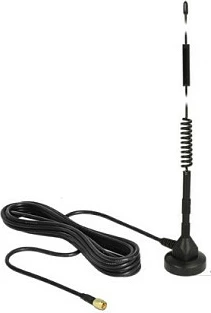 Antenë LTE DeLOCK 12427, 5 dBi, SMA mashkull, kabllo 3 m, magnetike, e zezë