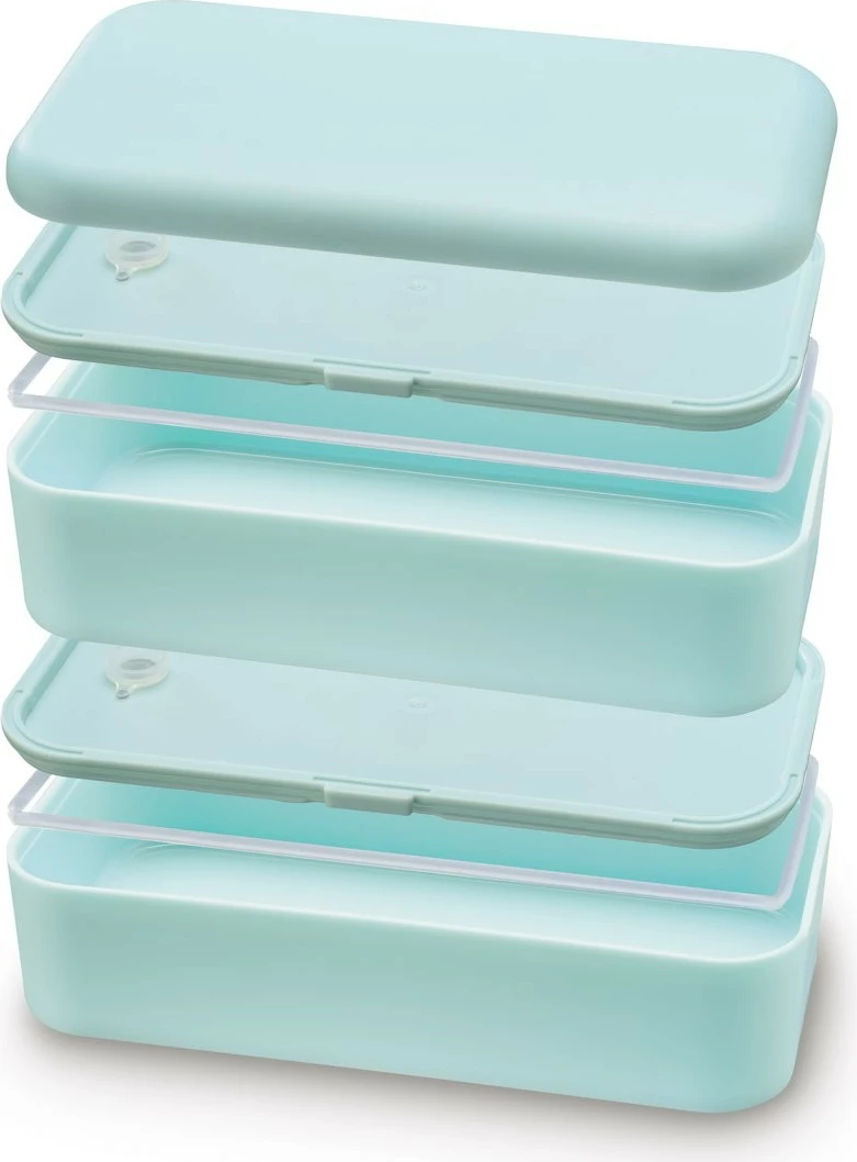 Lunchbox Xavax 181595 500 ml dy-nivelësh, polipropilen, leak-proof, mint (me rrip elastik)