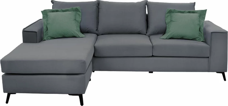 Divan qoshe i kthyeshëm, ngjyrë qymyr-cipres, 240x165x95cm