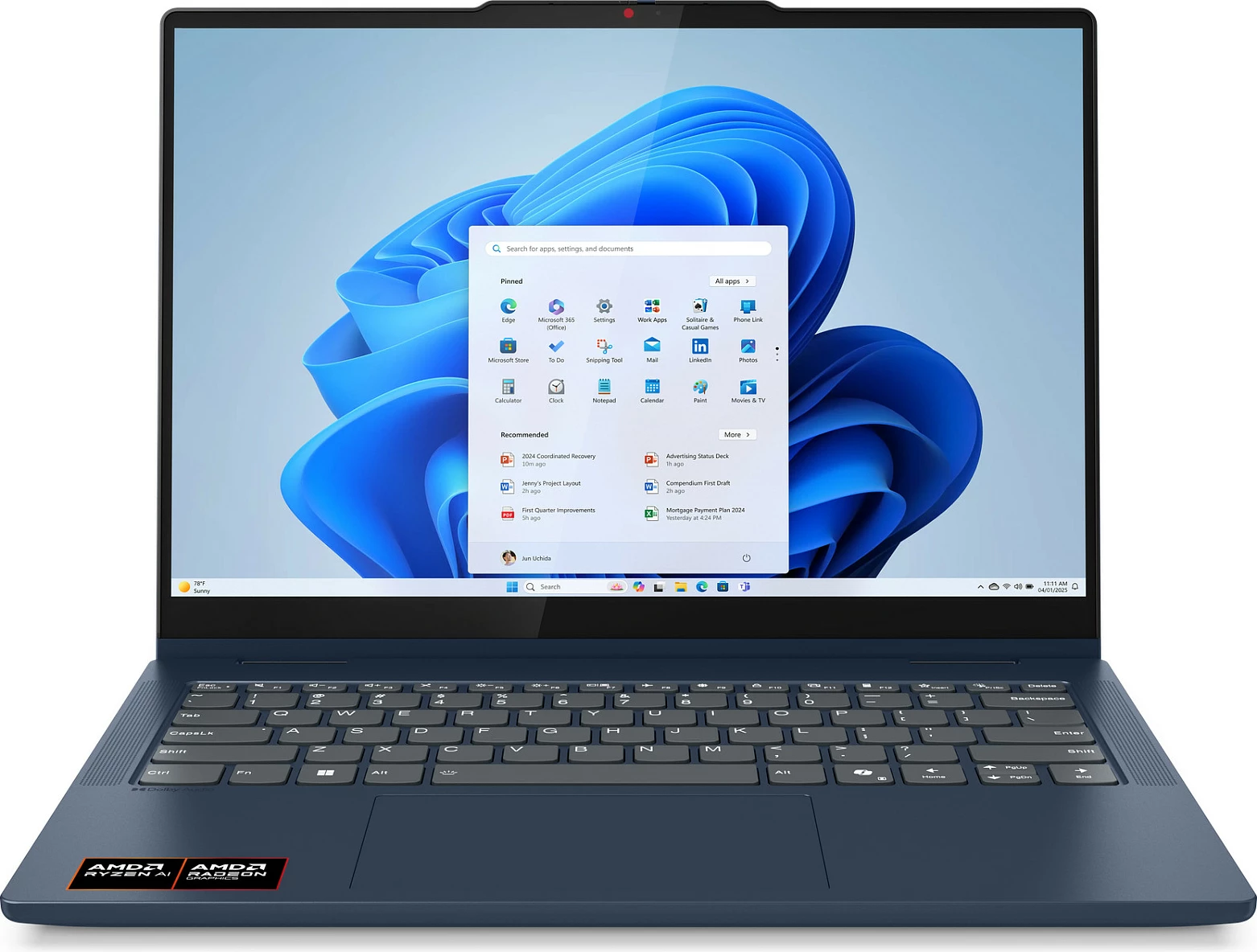 Laptop 2-në-1 Lenovo IdeaPad 5, Ryzen AI 7 350, 16GB RAM, 1TB SSD, 14" Touch, Windows 11 Home, Cosmic Blue