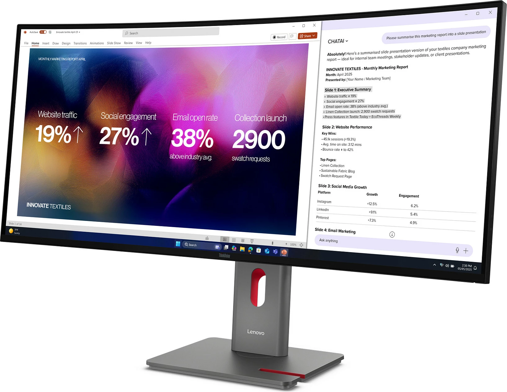 Monitor Lenovo ThinkVision P40WD-40, 40" WUHD 5120x2160, USB-C Dock, HDMI/DP, Eclipse Black