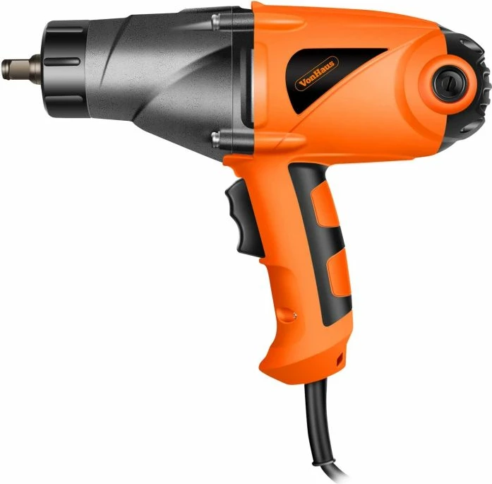 Çelës me goditje 230V VonHaus 3500185 450Nm me set 4 koka 17/19/21/22mm me valixhe, portokalli/zi