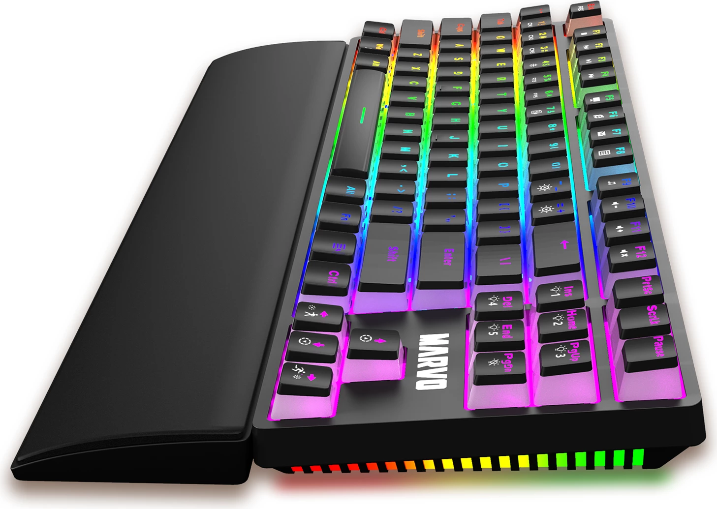 Tastierë mekanike gaming Marvo KG946, switcha të kuq, RGB, me kabllo, TKL, e zezë