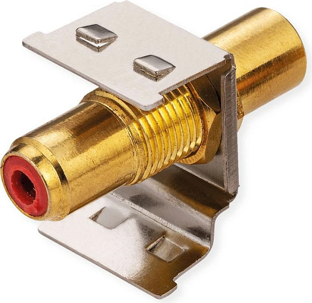 Adapter Keystone RCA ROLINE, femër-femër, metal, kuq/verdhe