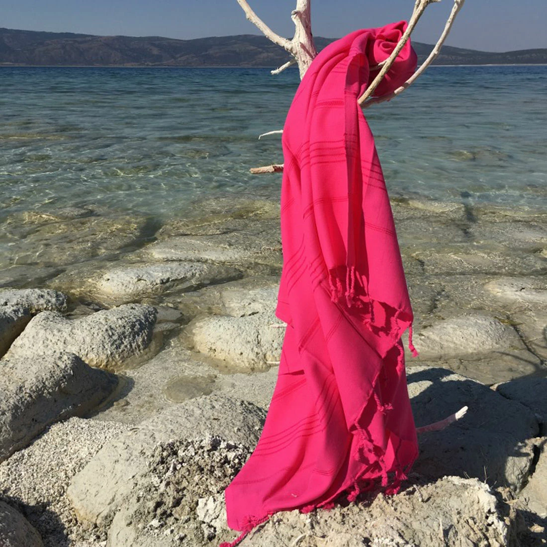Peshqir plazhi Fouta, fuchsia, Mijolnir Sultan, 95x175cm